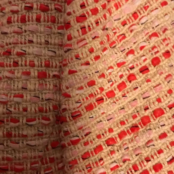 Women's Tweed Blazer Jacket in Pink & Cream Tailored Transition
Size 8 Fringed - Picture 10 of 10